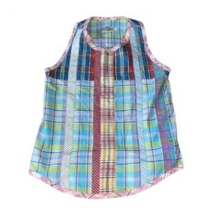 Canvasbacks plaid sleeveless top size S